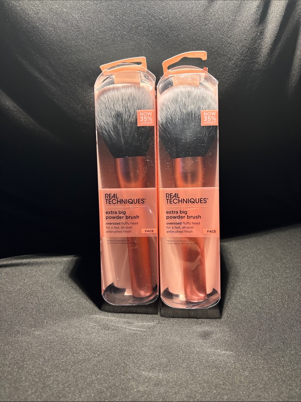 Real Techniques Extra Big Powder Brushes - Rose Copper Handles (Set of 2)